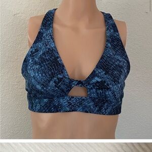 PINK Victoria's Secret Twist Blue Sports Bra Gym to Swim